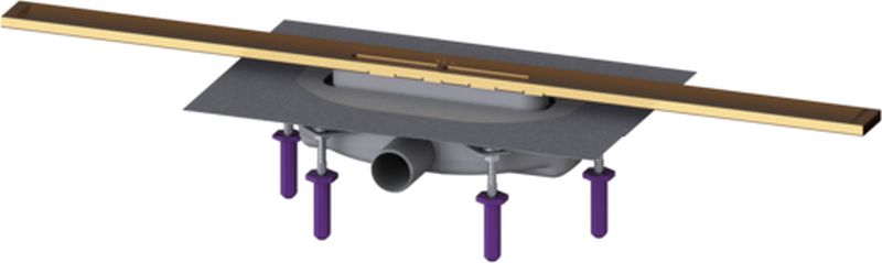 Kessel Linearis Infinity odpływ liniowy prysznicowy 80 cm brąz szczotkowany 45304.08