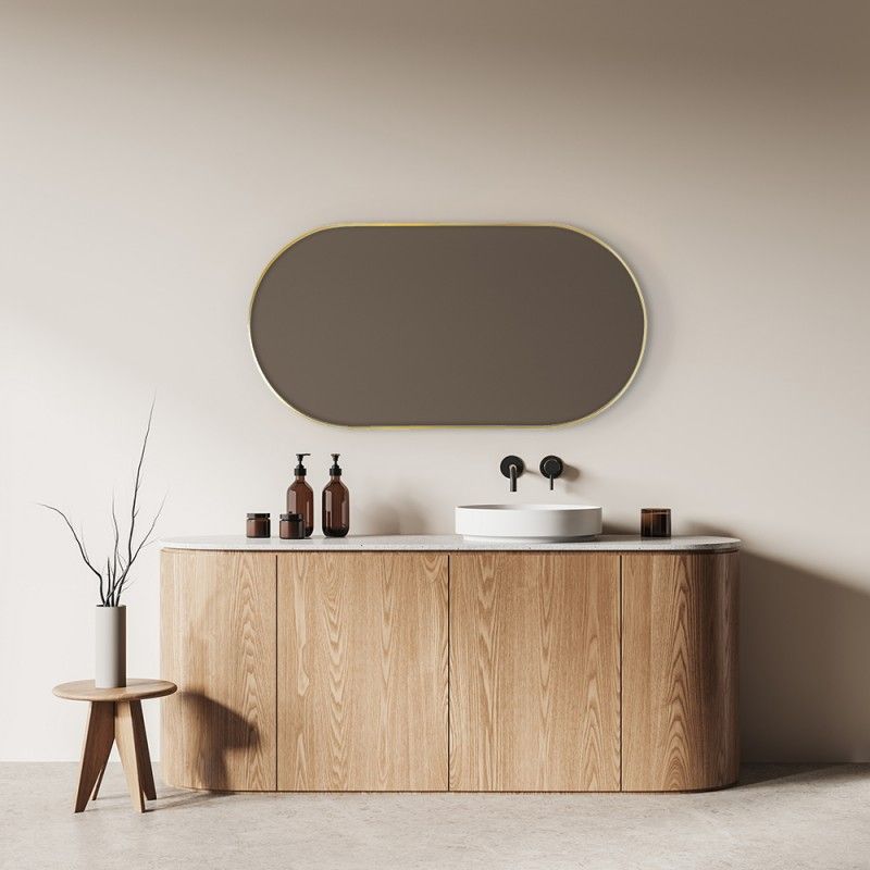 Ars Longa Scandi lustro 40x80 cm owalne jasny złoty SCANDI4080-ZS