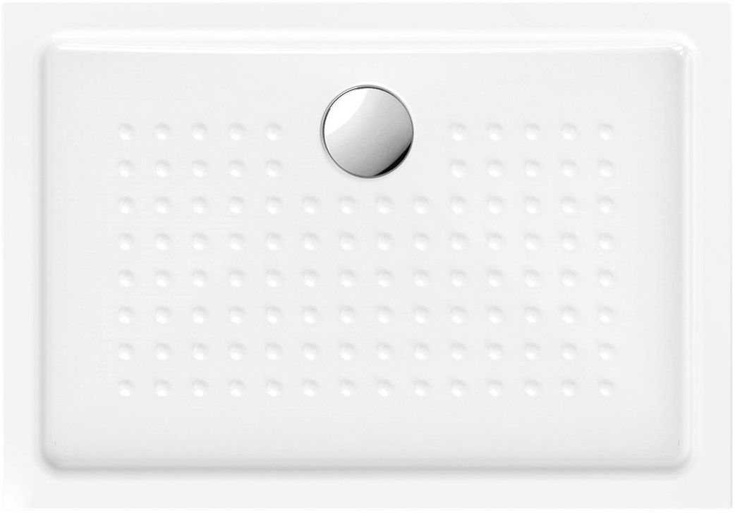 GSI Extra Flat brodzik 100x70 cm prostokątny ceramiczny biały 438911