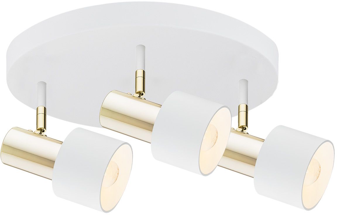Argon Doria lampa podsufitowa 3x15W biały/mosiądz 6008