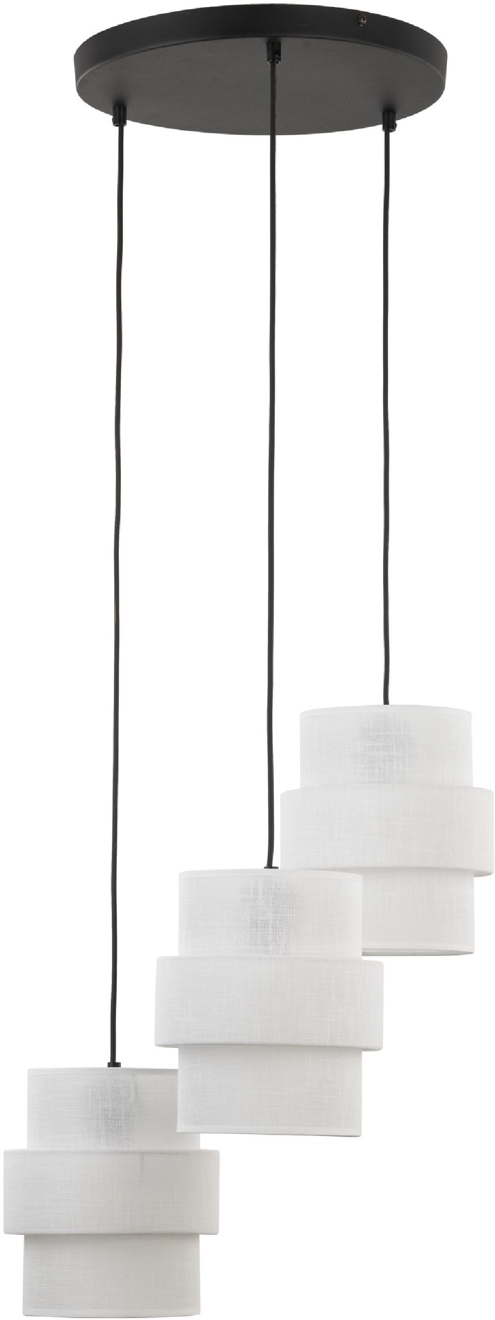 TK Lighting Calisto lampa wisząca 3x15 W biała 6018