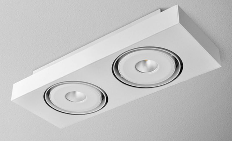 Aqform Sleek lampa do zabudowy 2x12W biała struktura 40212-L930-F1-00-13