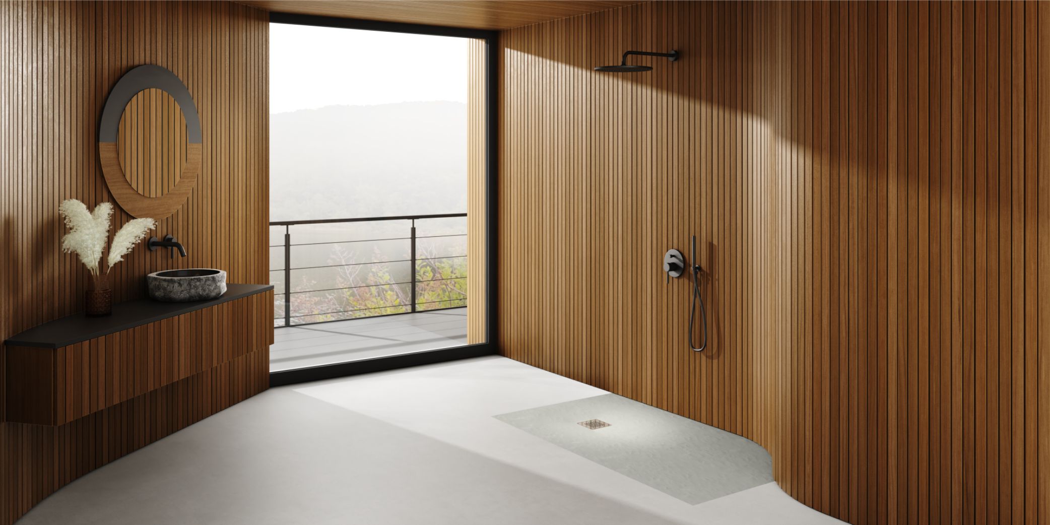 Schedpol Kalait Cement Stone brodzik 80x80 cm kwadratowy Stonicryl cement 3.3100/CT/ST-M2