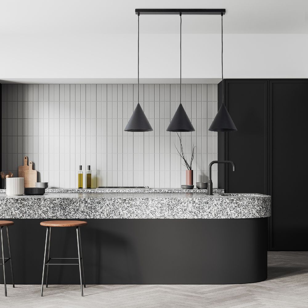 TK Lighting Cono lampa wisząca 3x15 W czarna 10060