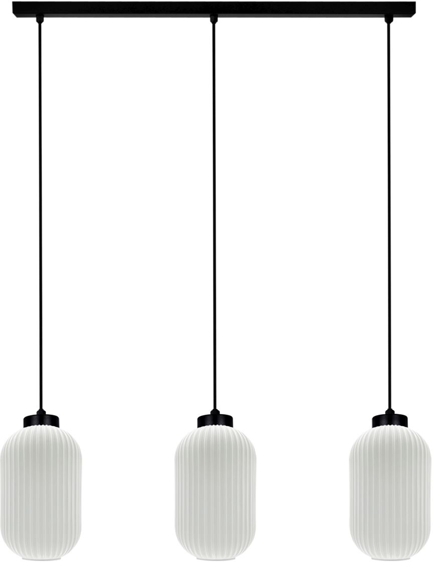 Kaja Vilar lampa wisząca 3x15 W biała-czarna K-5734