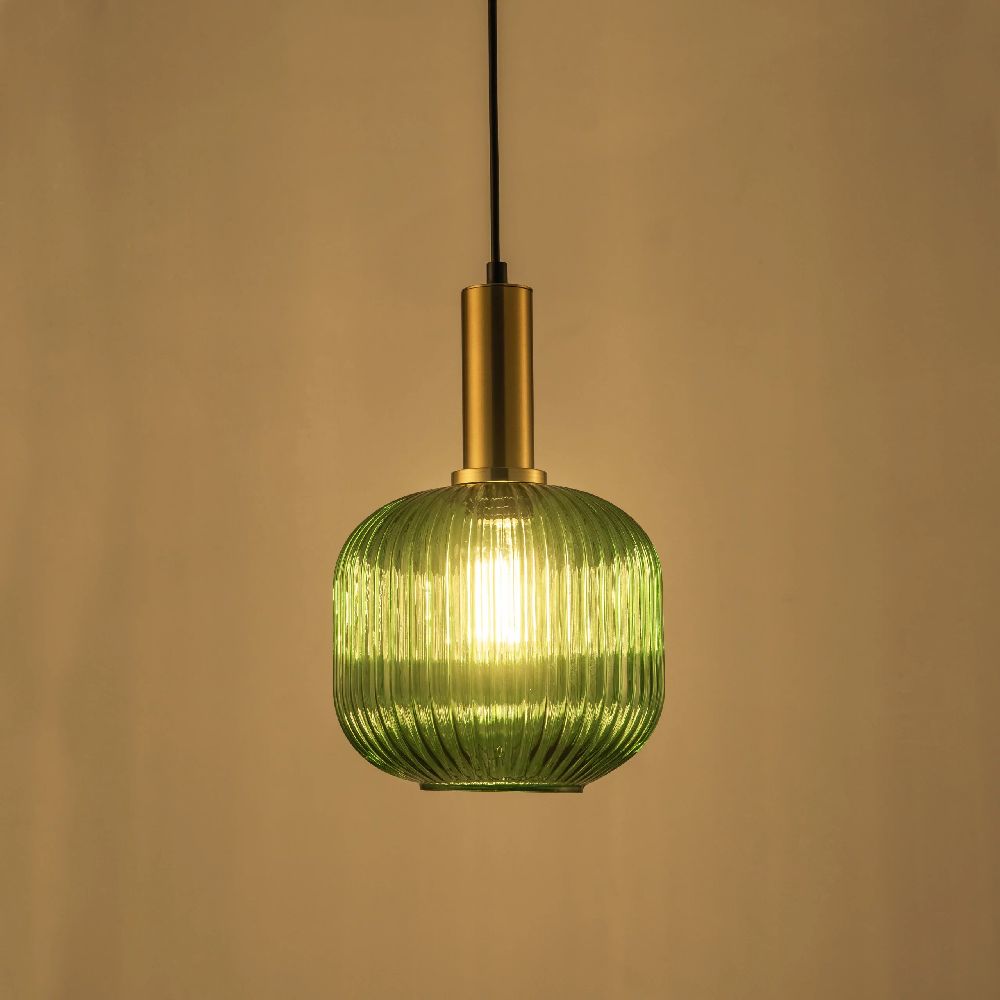 Goldlux Cumbria lampa wisząca 1x20 W zielona 317414 - Wysyłka w 24h