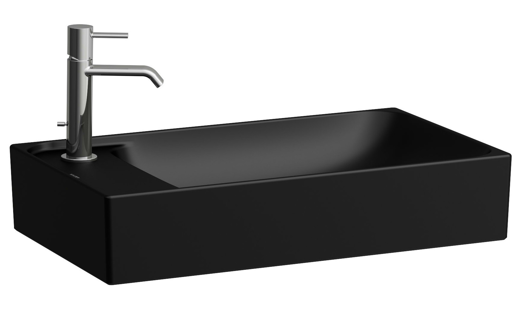 Laufen Meda umywalka 60x35 cm prostokątna nablatowa czarny mat H8121137161051
