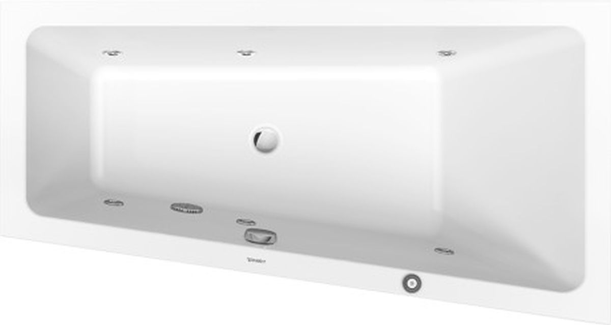 Duravit No.1 wanna narożna 150x80 cm prawa z hydromasażem Jet Project biała 760505000JP1000