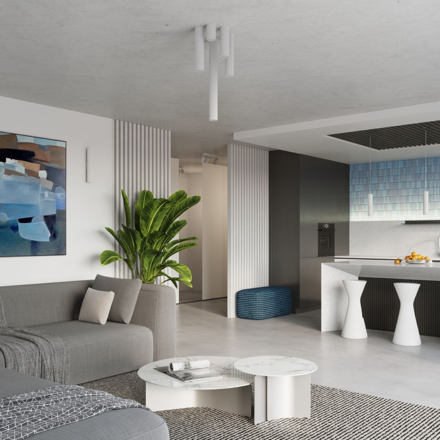 Sollux Lighting Karbon lampa podsufitowa 1x10 W biała SL.1531