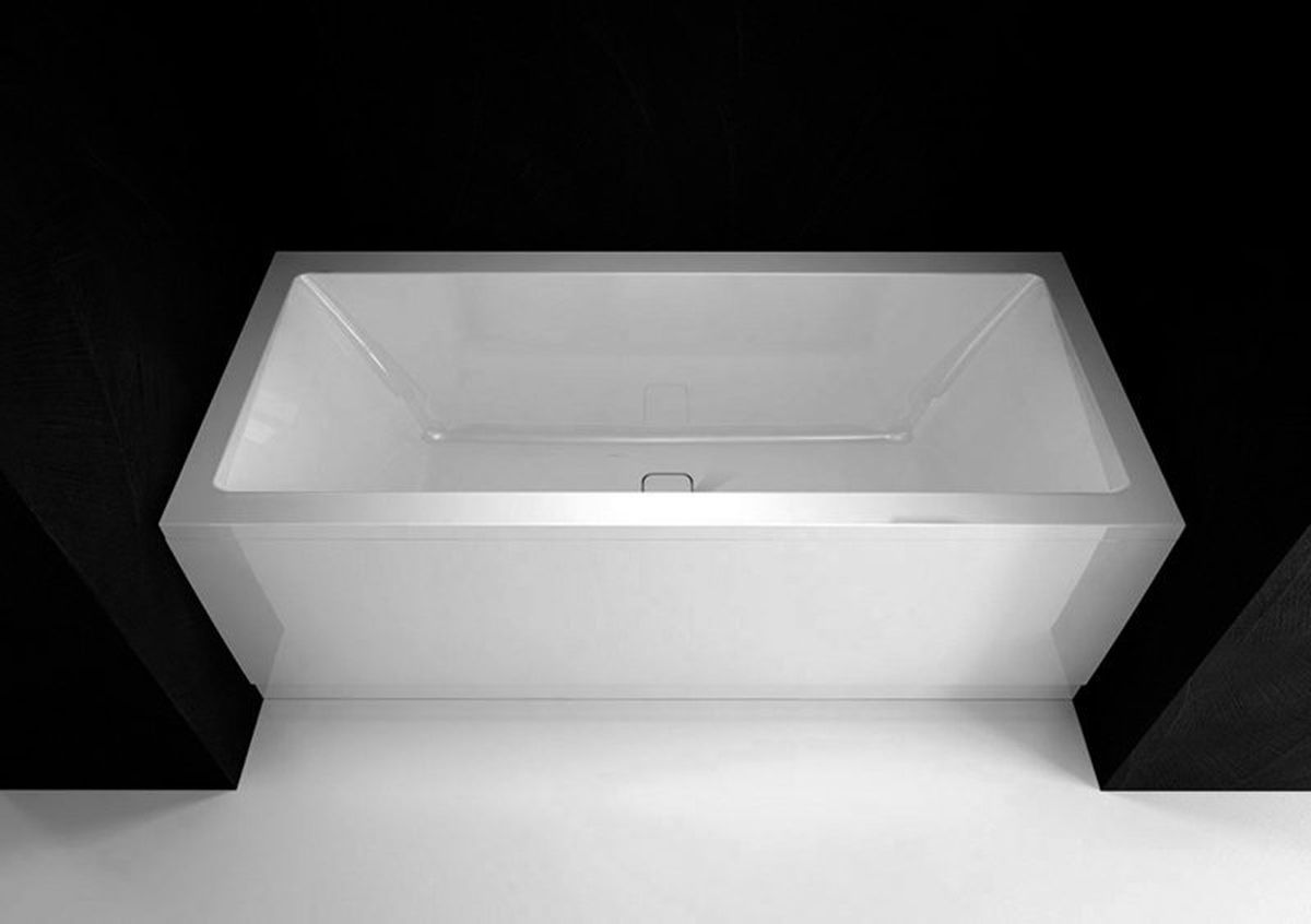 Polysan Plain Nika obudowa do wanny 185 cm frontowa wnękowa biała 72552