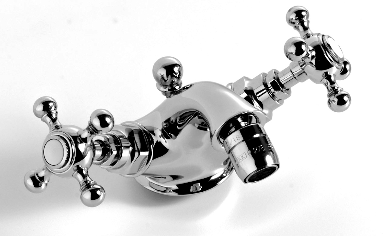 Kerasan Retro bateria bidetowa stojąca chrom 739090