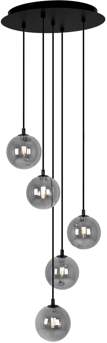 Kaja Dori lampa wisząca 5x10 W czarna-grafitowa K-5556