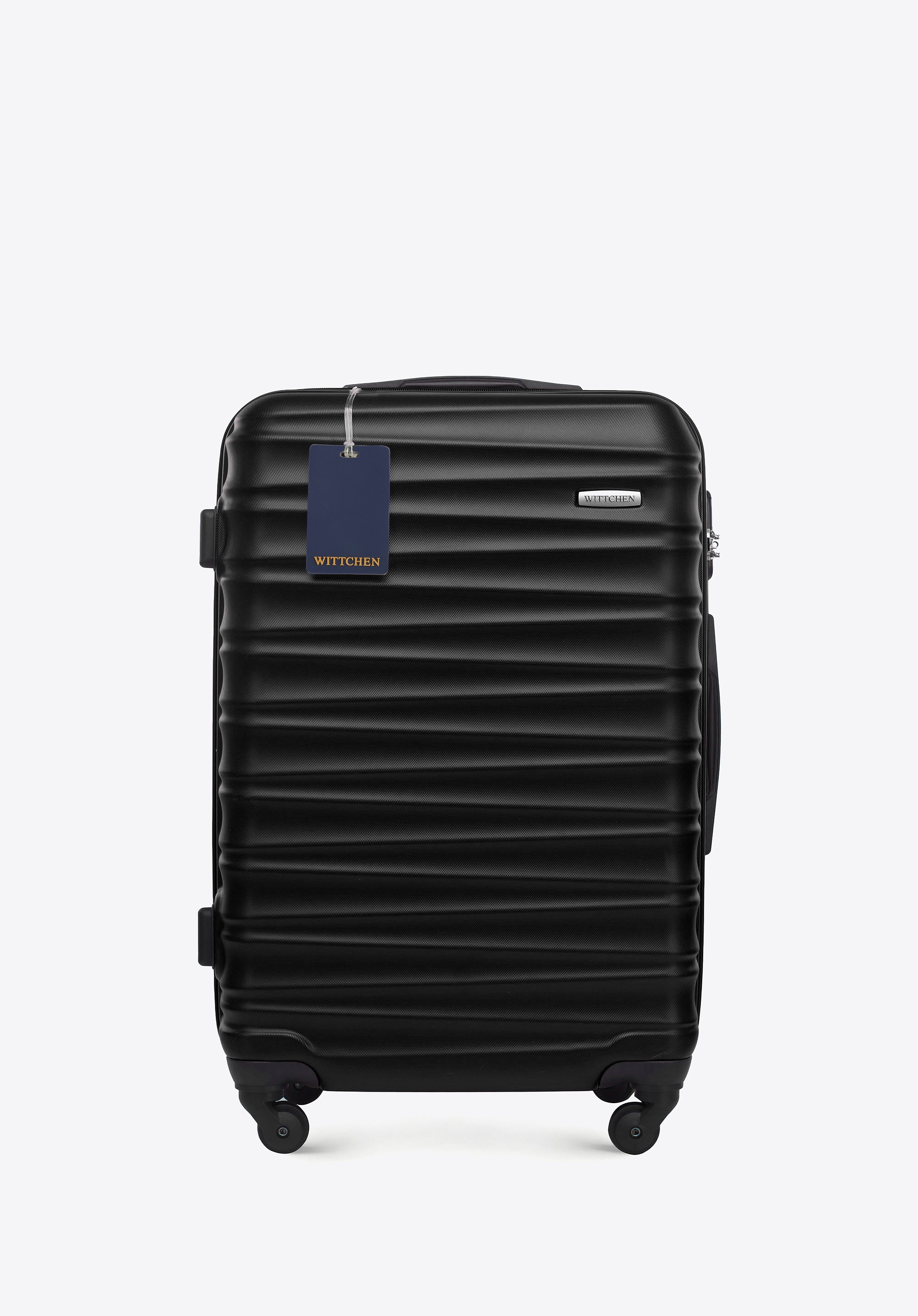 Średnia walizka z ABS - u i identyfikator z logo WITTCHEN czarna