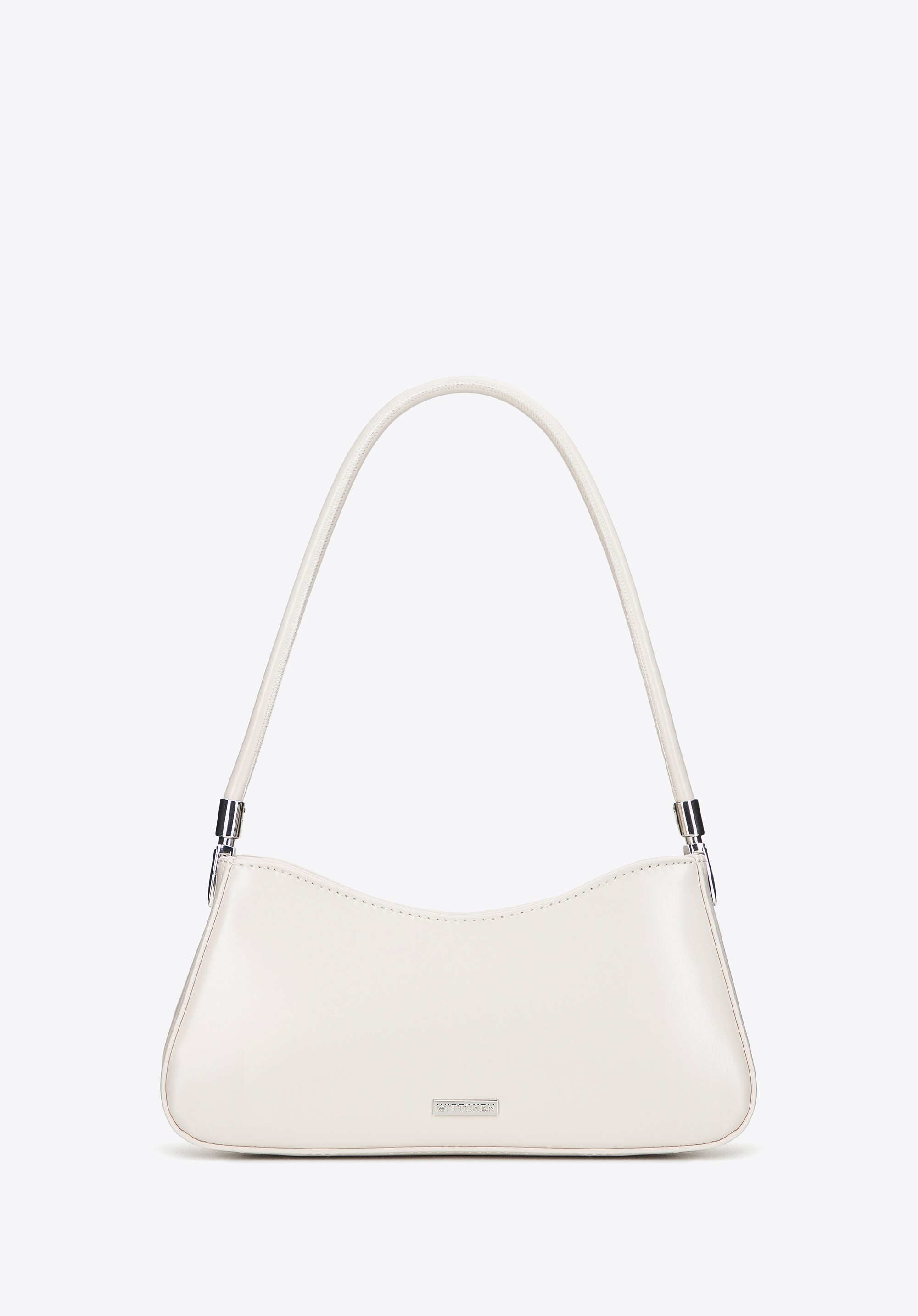 Damska torebka bagietka z imitacji skóry złamana biel