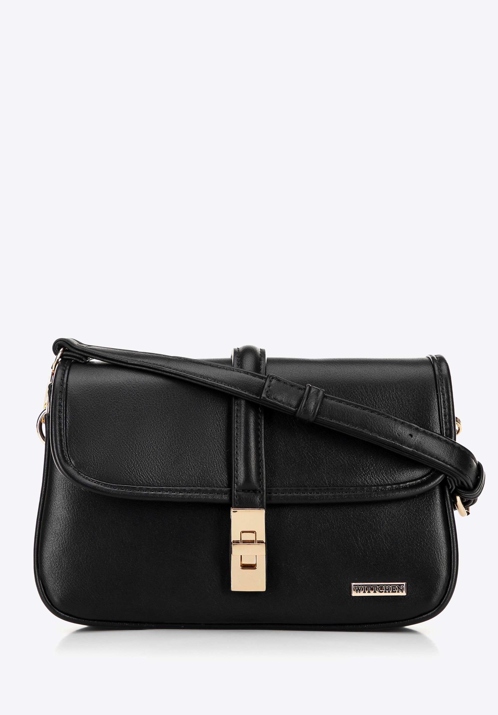 Damska listonoszka z klamrą mała czarna