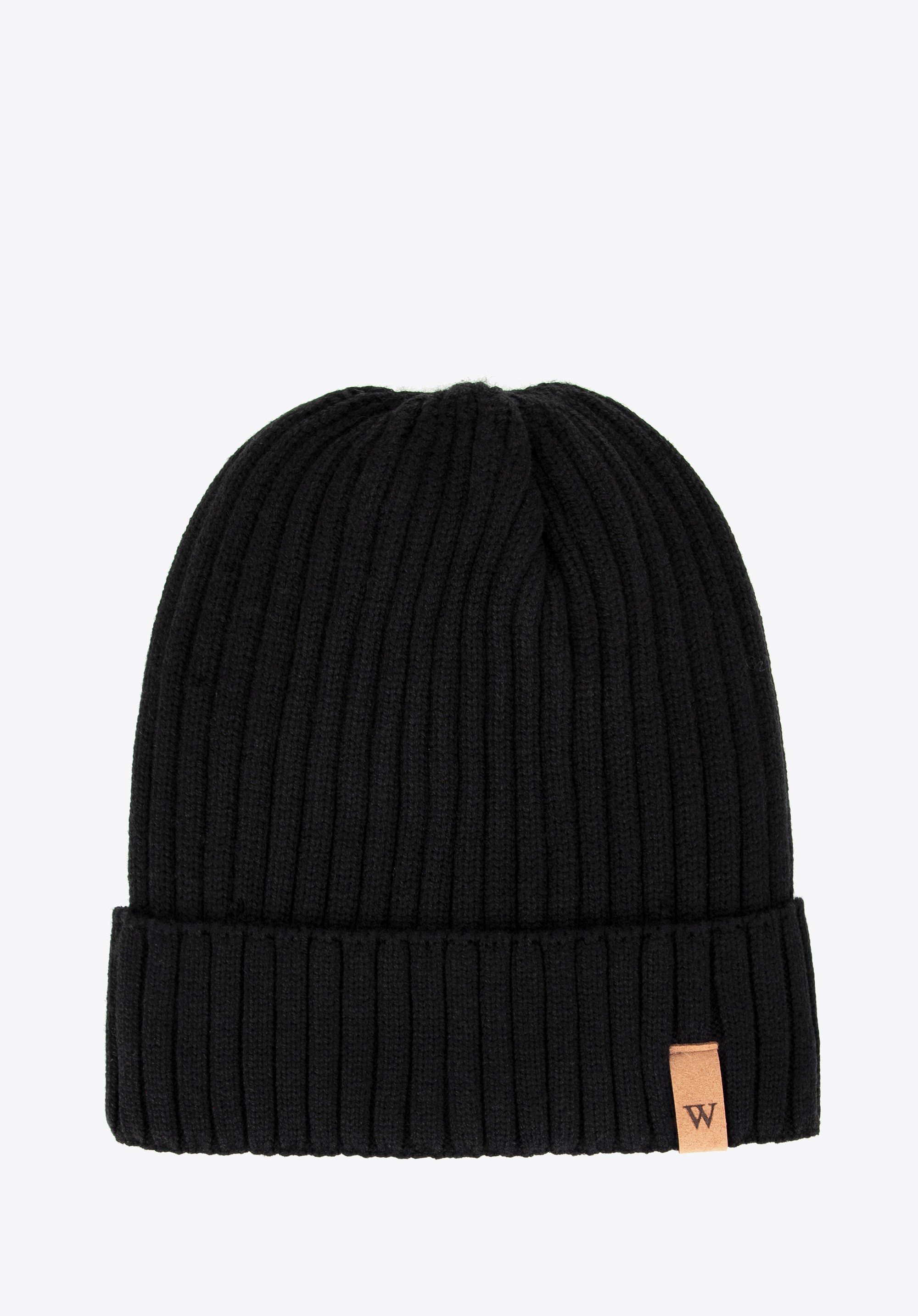 Męska czapka zimowa z logo czarna