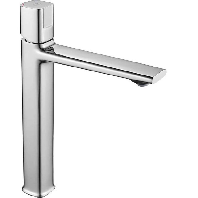 LAVEO Bateria umywalkowa stojąca TORES wysoka z korkiem klik-klak chr