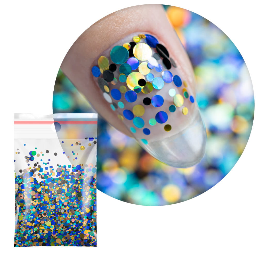Pop-Up! Piegi Confetti Dropsy Kropki Kółeczka Princess Nails do zdobienia paznokci Nr 10 20g