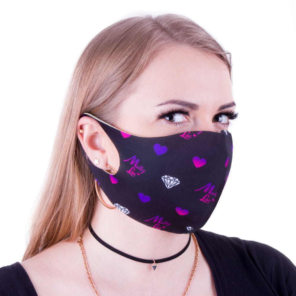 Maska maseczka ochronna z nanosrebrem wielokrotnego użytku premium MollyLac S/M 1 szt