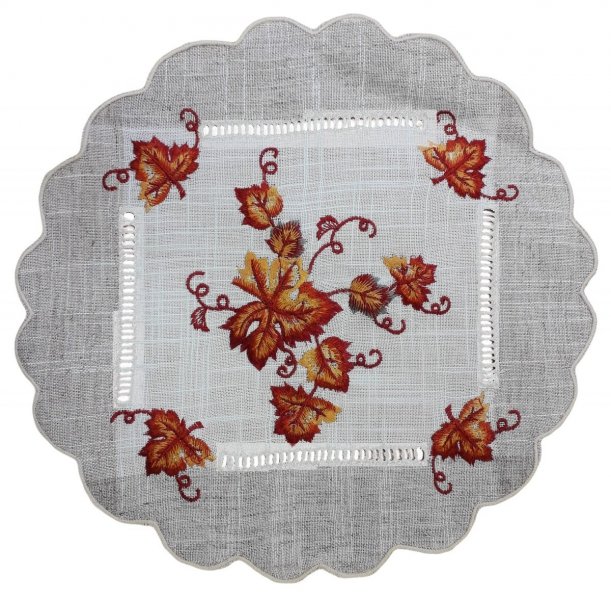 Obrus haftowany 30cm koło wz. 1708