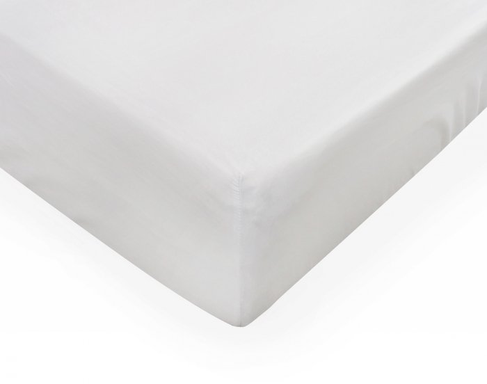 Prześcieradło PREMIUM jersey z lycrą na wysoki materac 220x200 z gumką wz. 01A biały