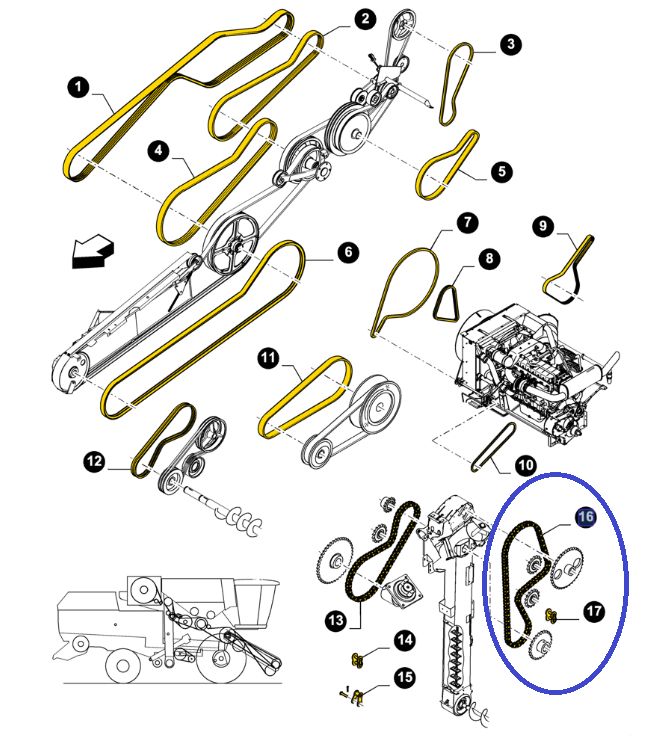 Łańcuch 84431347 New Holland CNH
