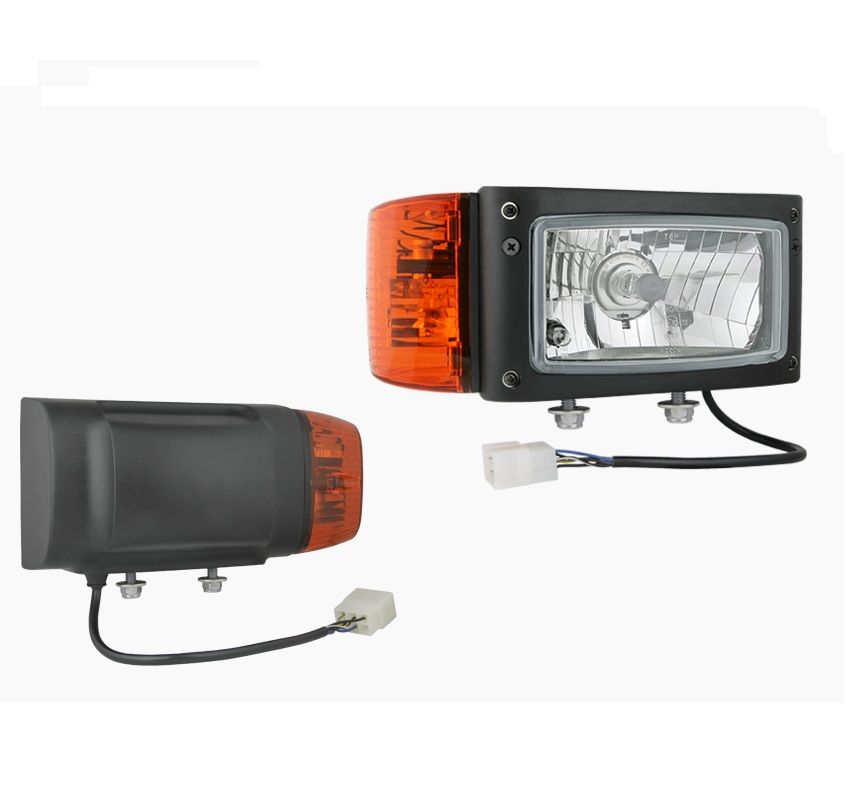 Reflektor przedni typu H4 przewód i złączem AMP prawy 24V REPR2.42743 Wesem