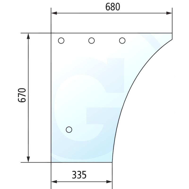 Szyba drzwi górna, prawa i lewa Fendt Farmer 247811030950