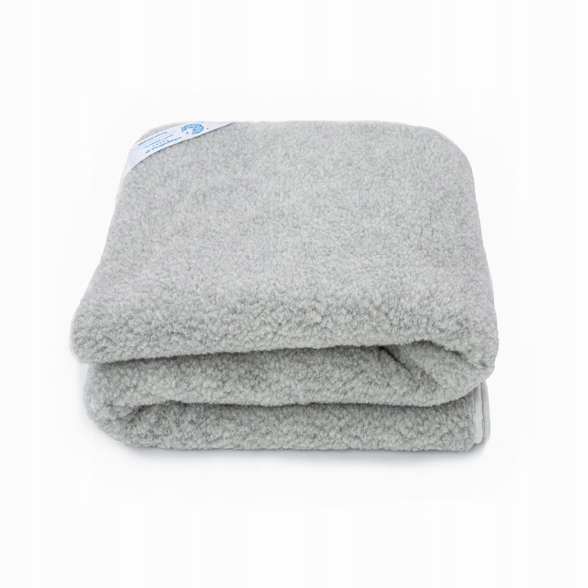 Podkład wełniany 160x200 merynos tumbler szary + gumki prześcieradło