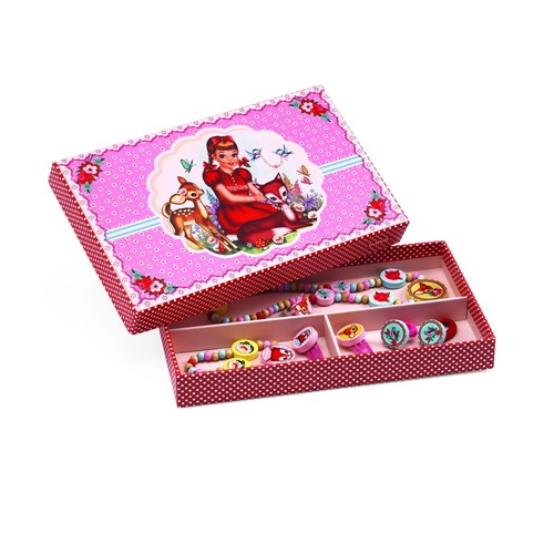 Djeco Zestaw koralików drewnianych