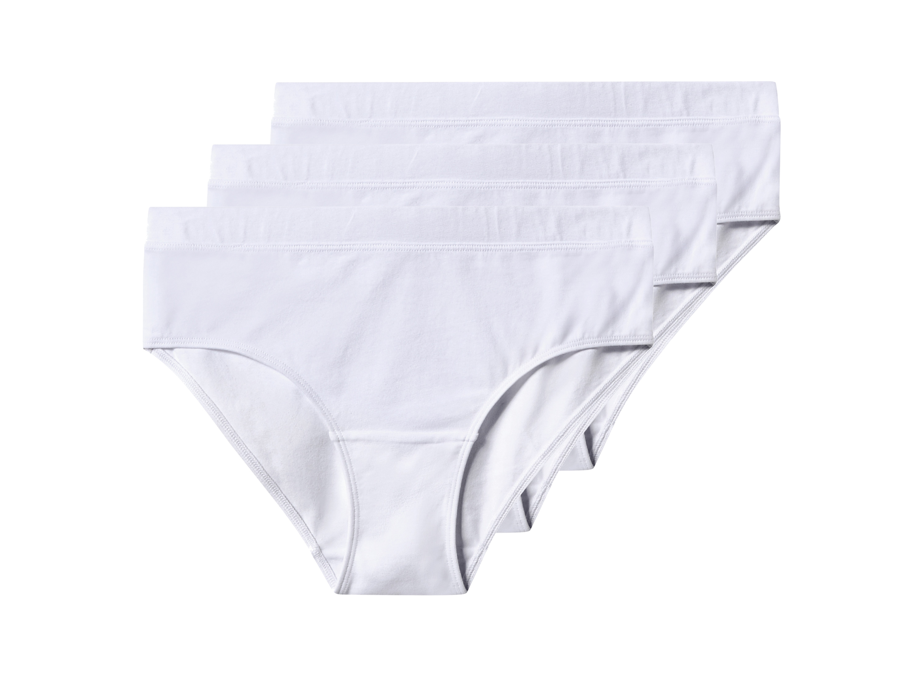 esmara Majtki hipstery damskie z biobawełną, 3 pary Biały, M40/42