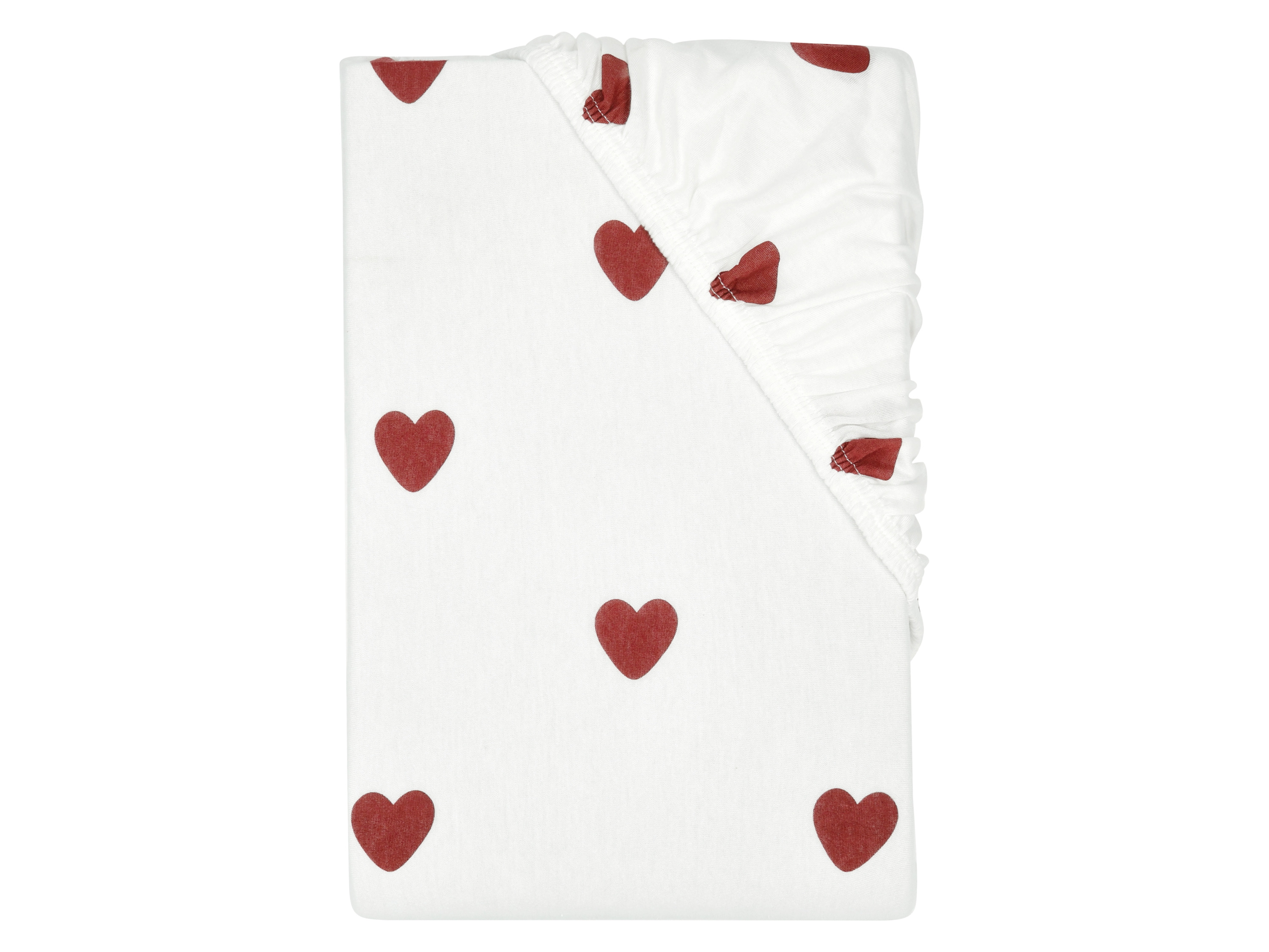Livarno Prześcieradło z dżerseju z gumką, 180 - 200 x 200 cm Serca