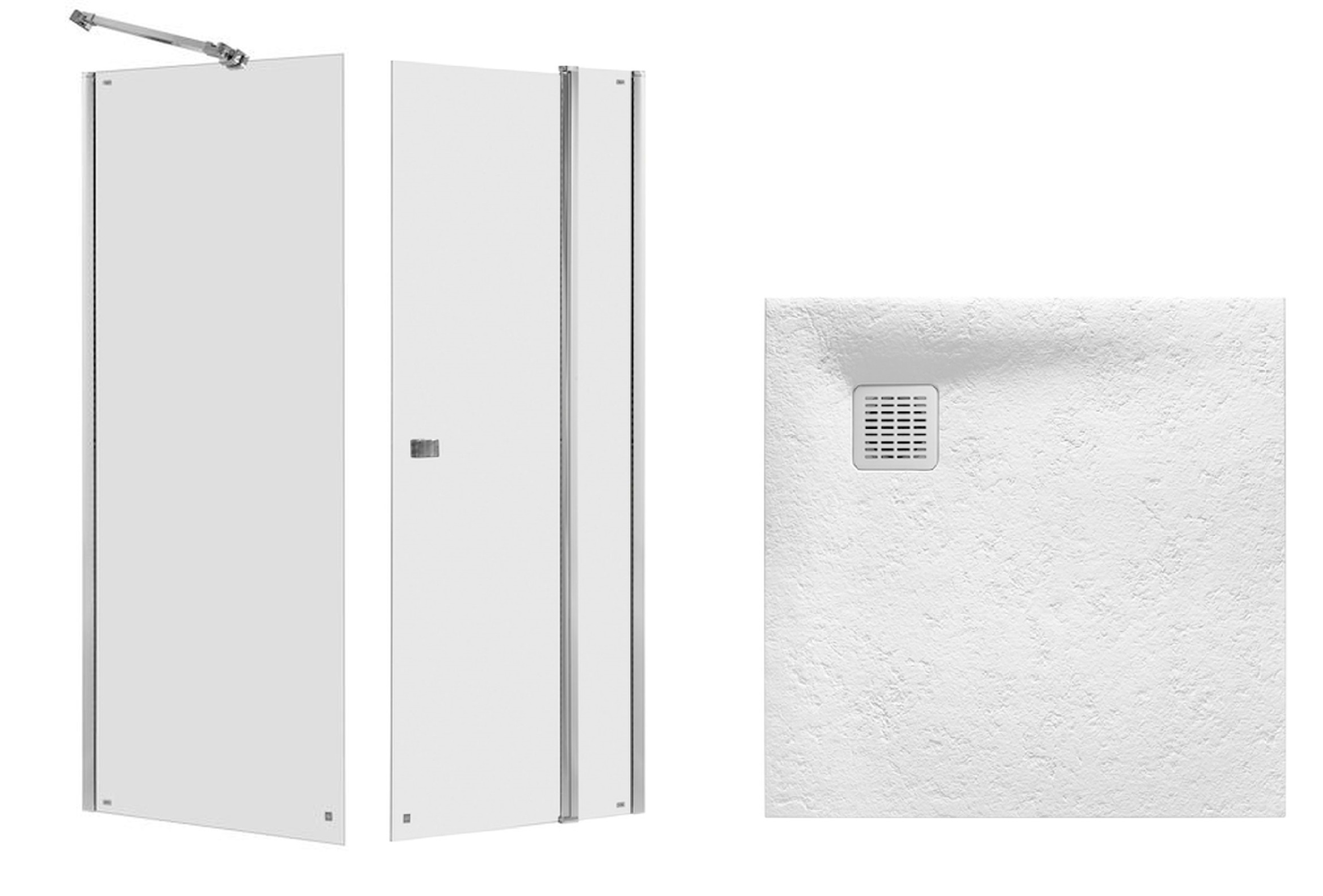 Darmowa Dostawa - Kabina z brodzikiem kwadratowa 90x90 cm chrom Roca Capital abset2969