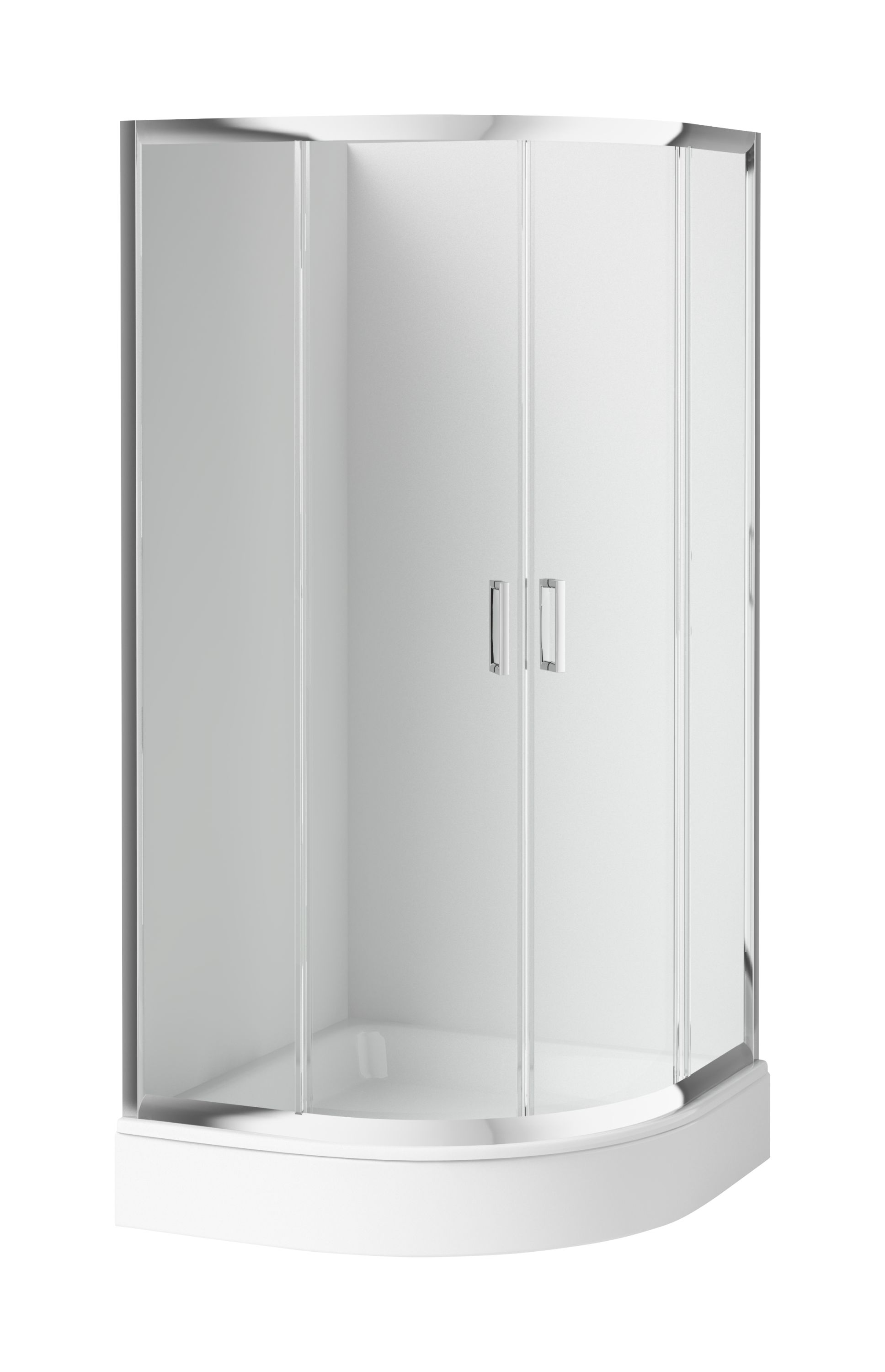 Darmowa Dostawa - Kabina z brodzikiem półokrągła 90x90 cm chrom Deante Funkia abset0581