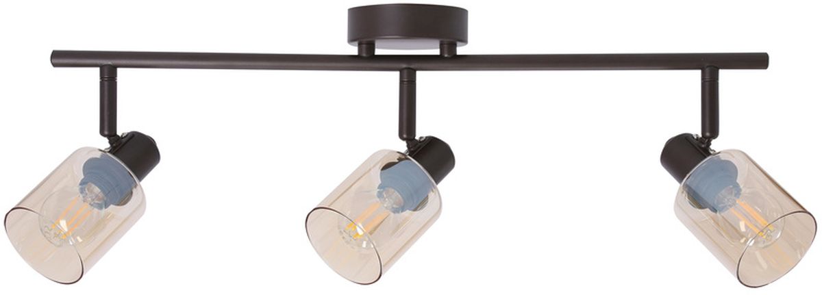 Darmowa Dostawa - Lampa podsufitowa 3x40 W czarna-bursztynowa Candellux Agra 9325050