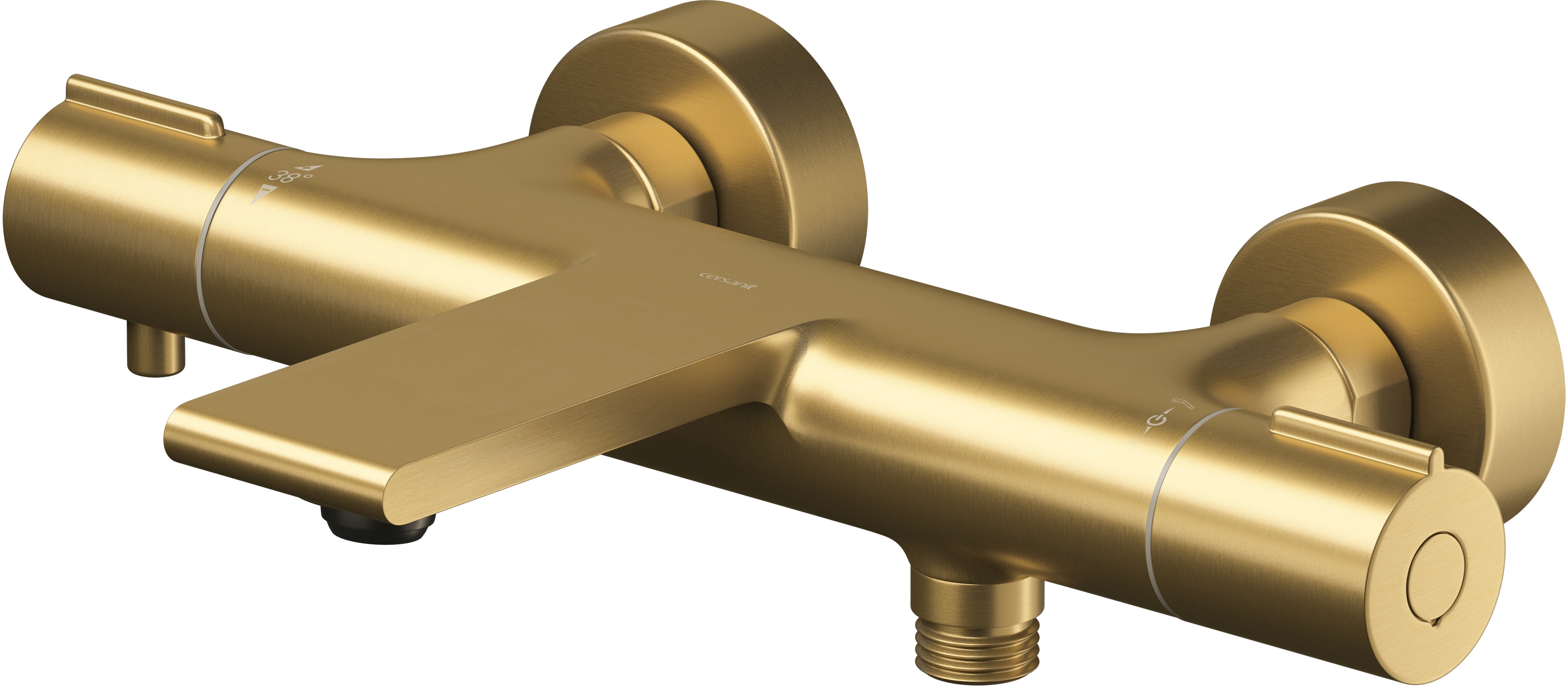 Darmowa Dostawa - Bateria wannowo-prysznicowa ścienna termostatyczna złota Cersanit Virgo S951868