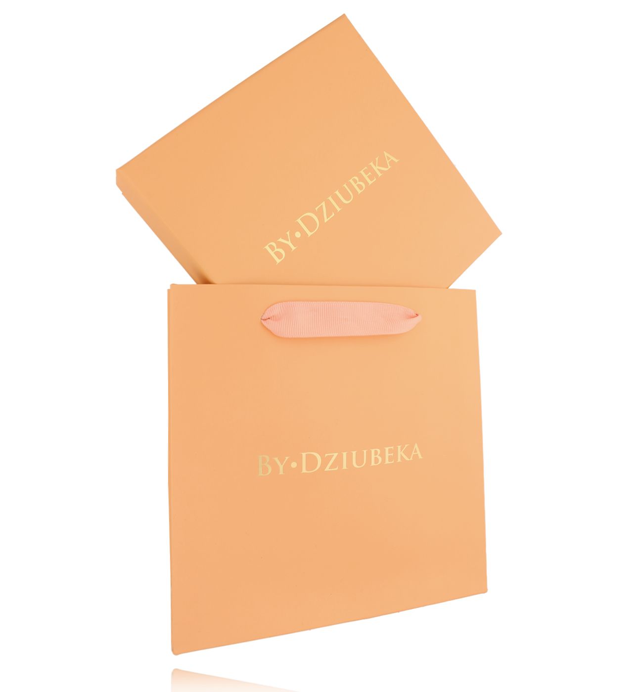 Zestaw prezentowy duży pudełko i torebka brzoskwiniowy OPA0193