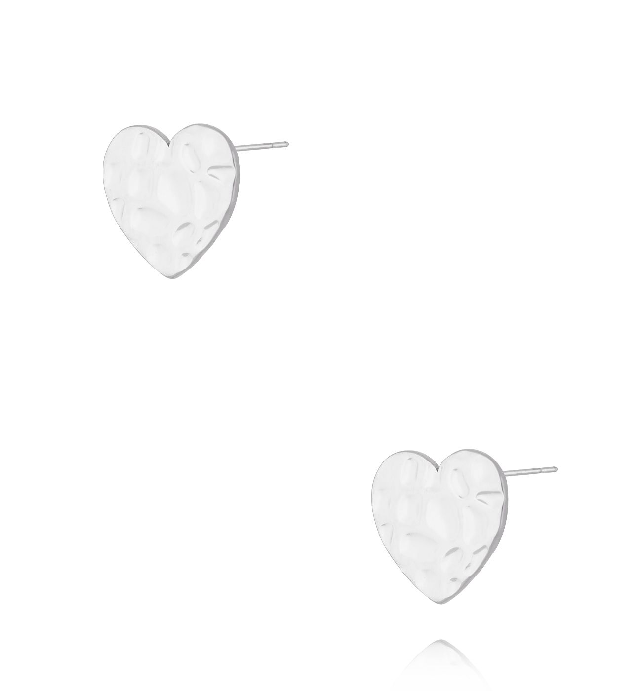 Kolczyki serca srebrne Battito d'Amore - By Dziubeka