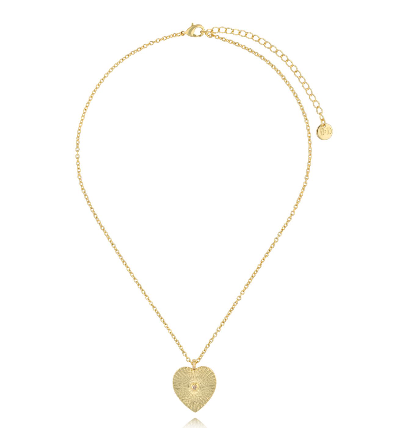 Naszyjnik złoty z sercem - By Dziubeka