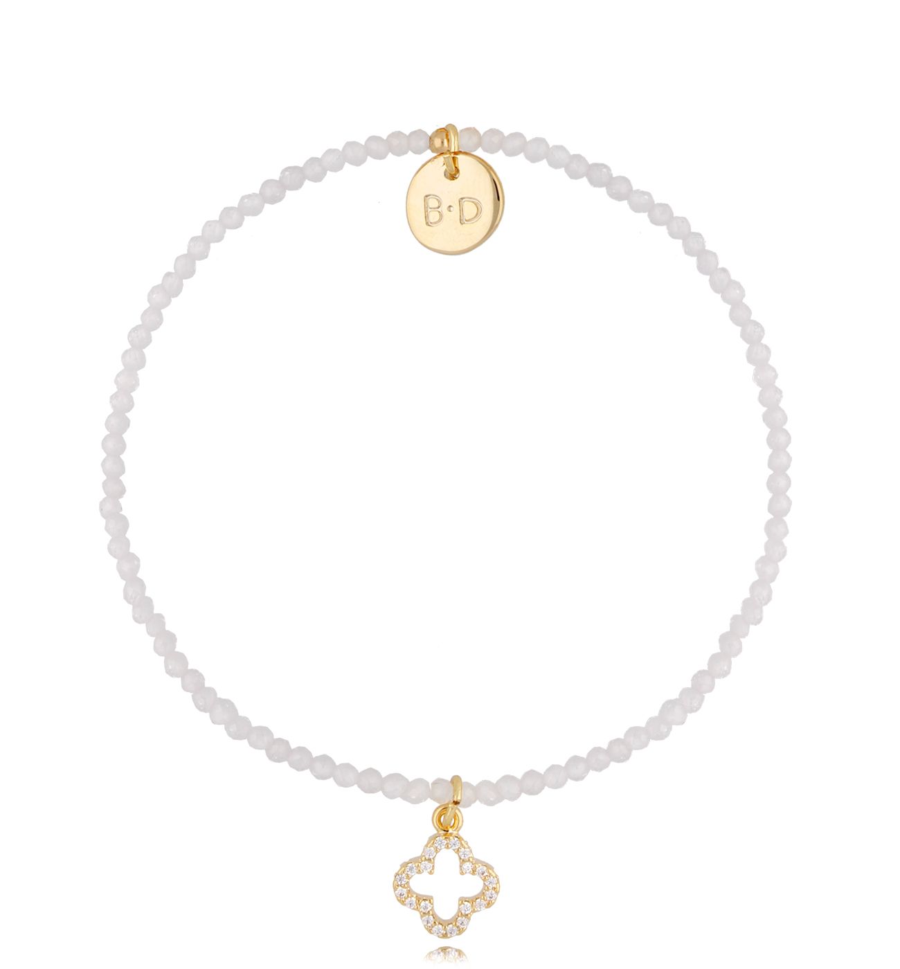 Bransoletka z cyrkoniami i koniczynką Lifestyle BTW0909