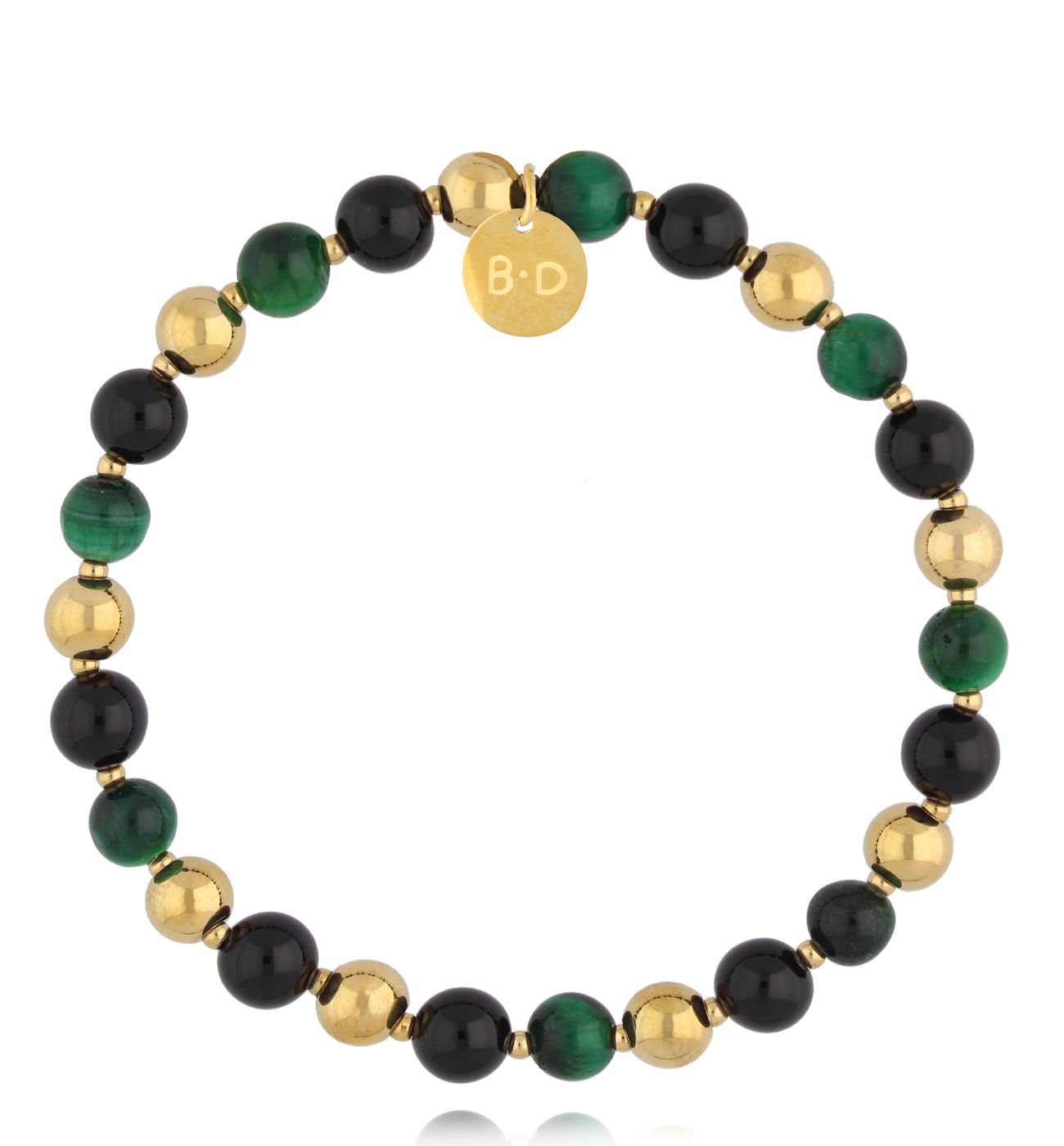 Bransoletka z agatami i tygrysim okiem BPA0517