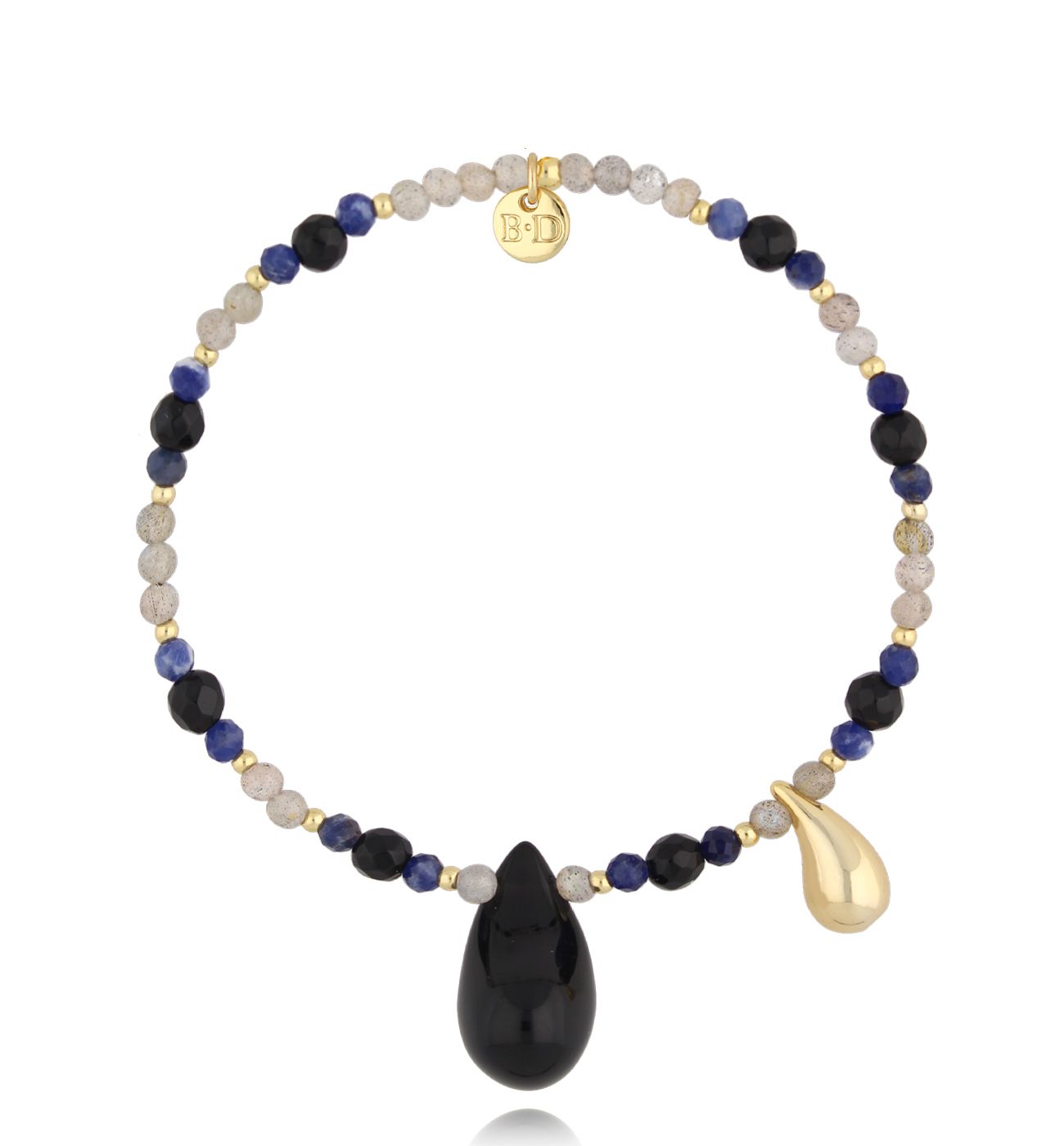 Bransoletka z agatami i łezką Nature's Tears - By Dziubeka