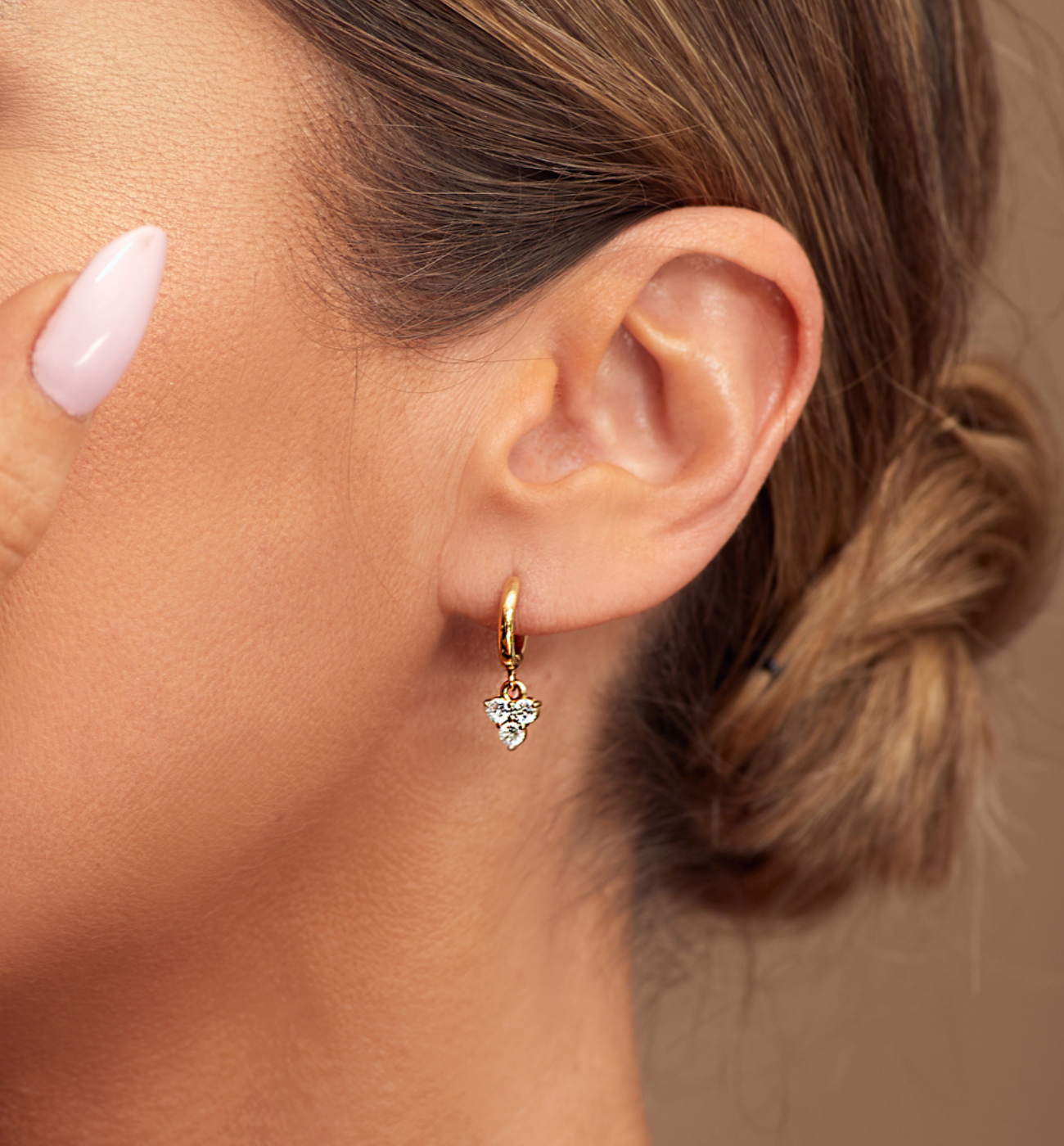 Kolczyki złote z cyrkoniami ze stali szlachetnej KSA0147