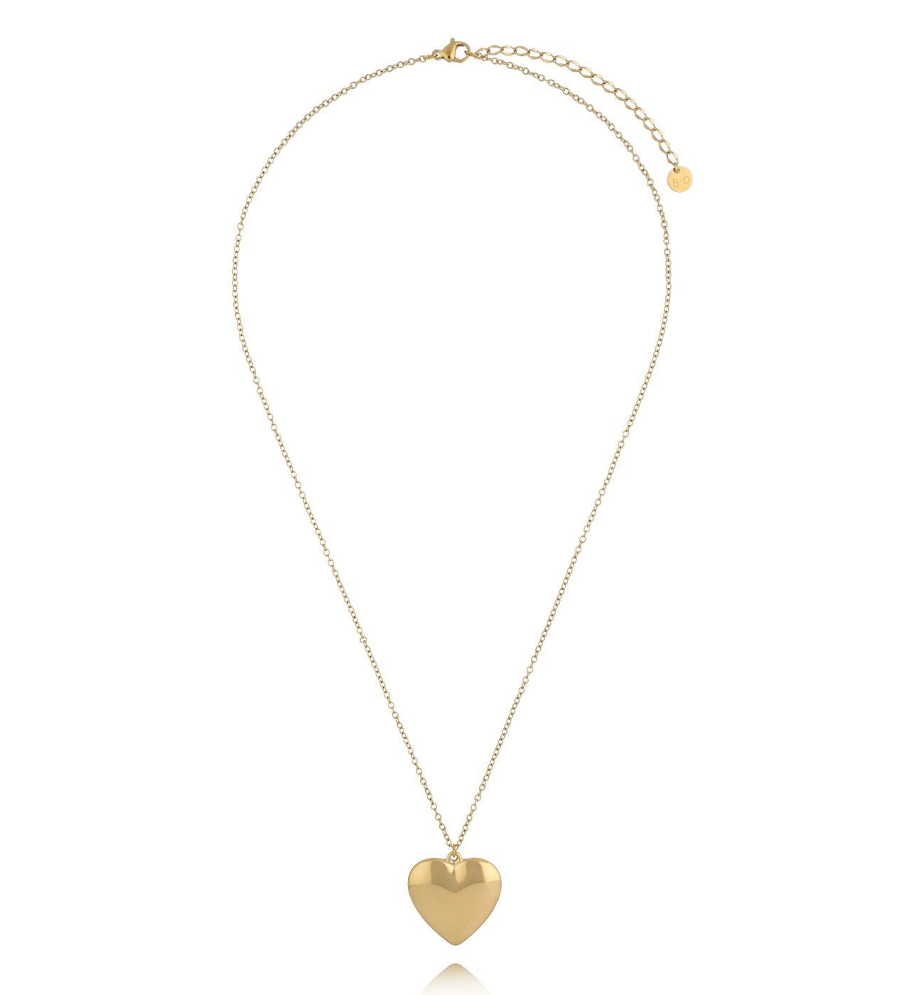 Naszyjnik z sercem złoty NSY0670 - By Dziubeka