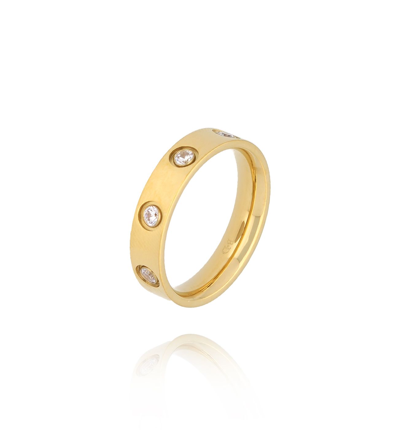 Obrączka złota z cyrkoniami Viral PSA0872