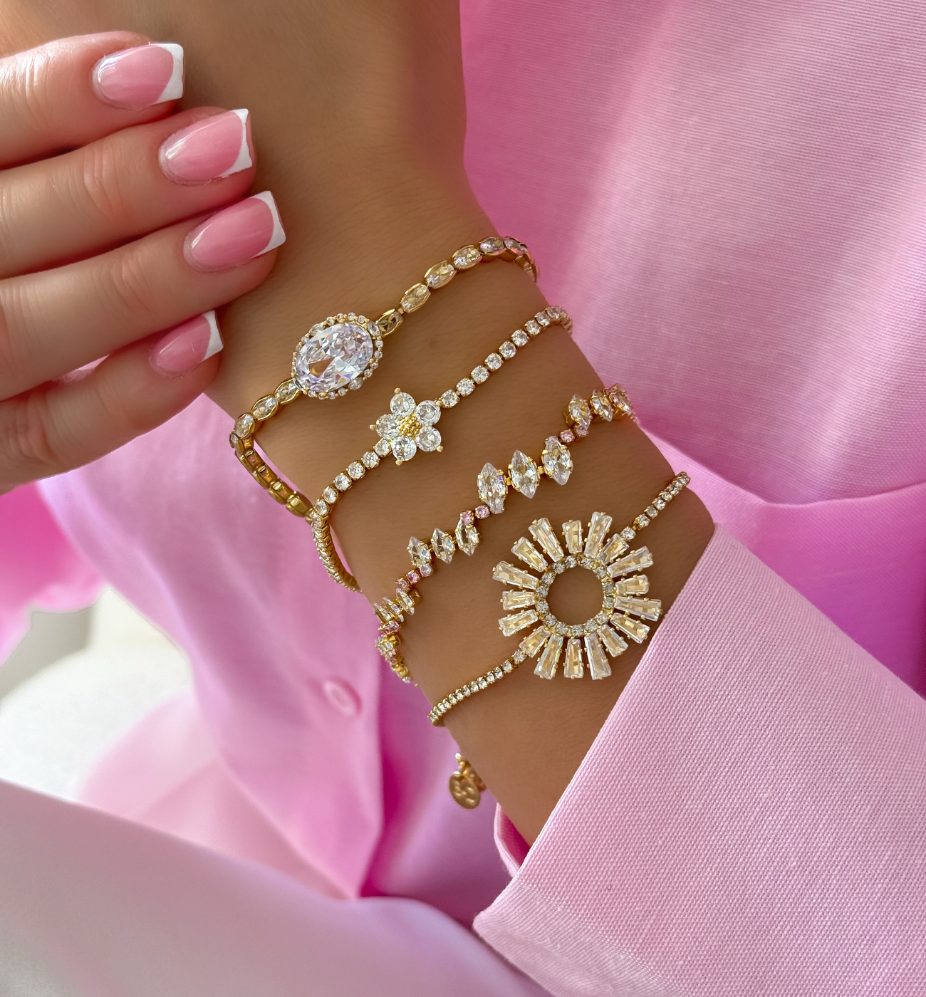 Zestaw bransoletek z cyrkoniami Z0358 - By Dziubeka