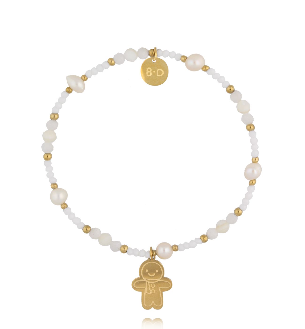 Bransoletka biała z ciasteczkiem All I Want - By Dziubeka