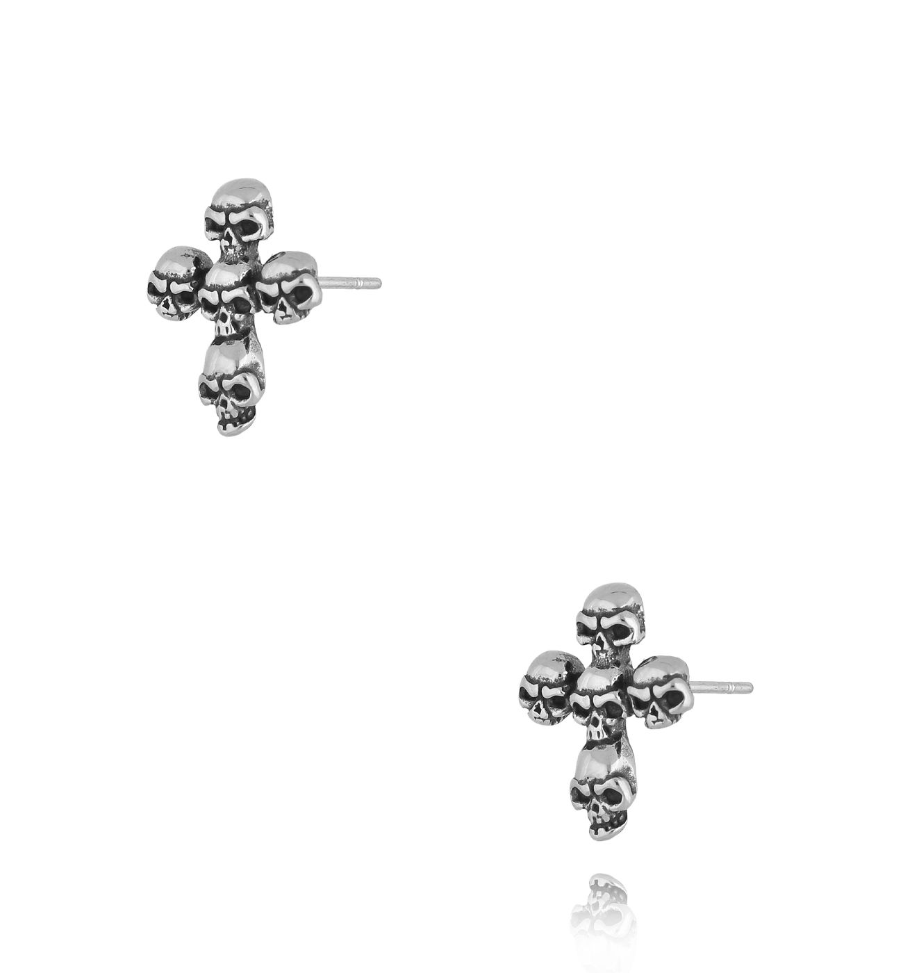 Kolczyki krzyżyki z czaszkami Cranio KMITC0095