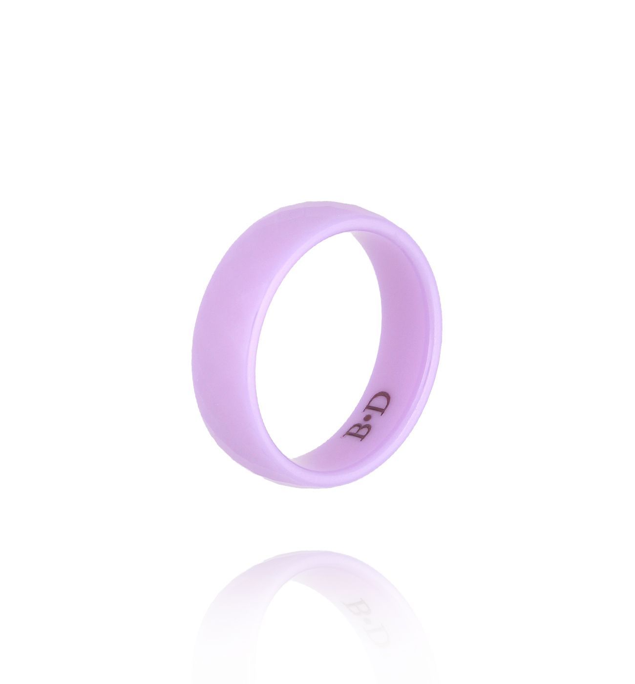 Obrączka z ceramiki fioletowa PFE0094 - By Dziubeka