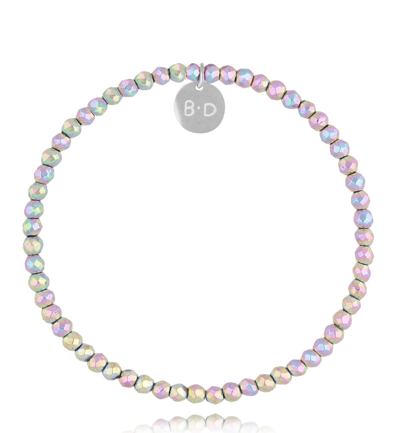 Bransoletka ze srebrno różowymi hematytami Pelotas BTW2504